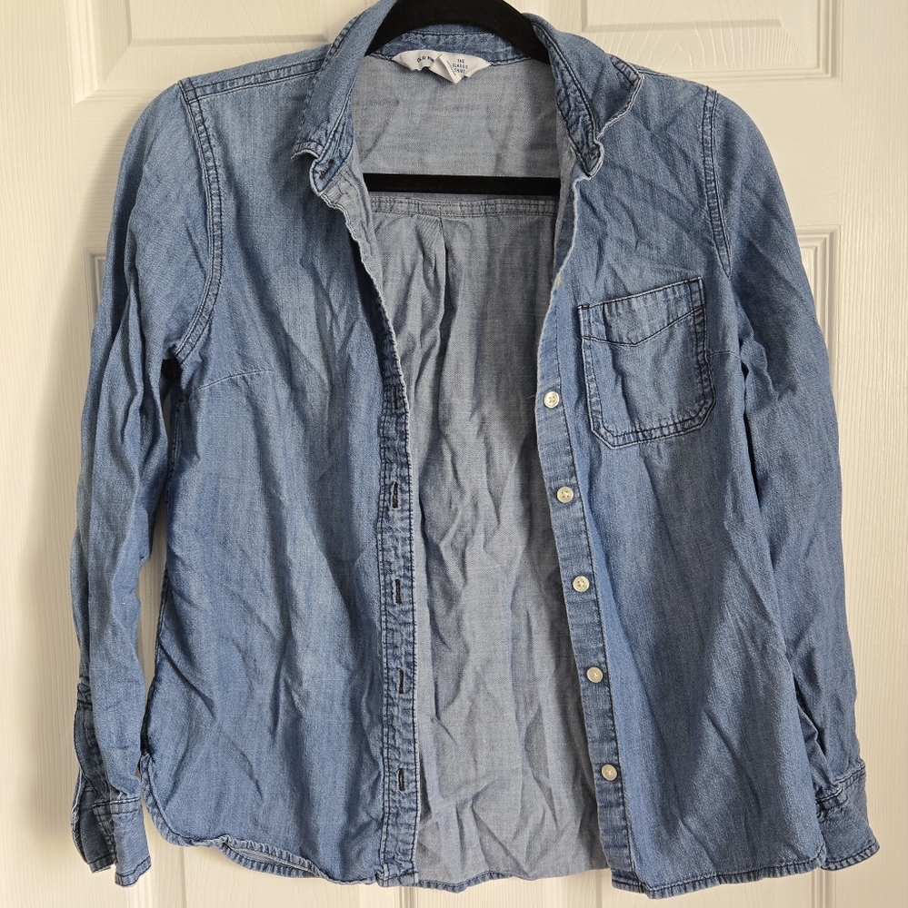 Old Navy Light Blue Denim Shirt